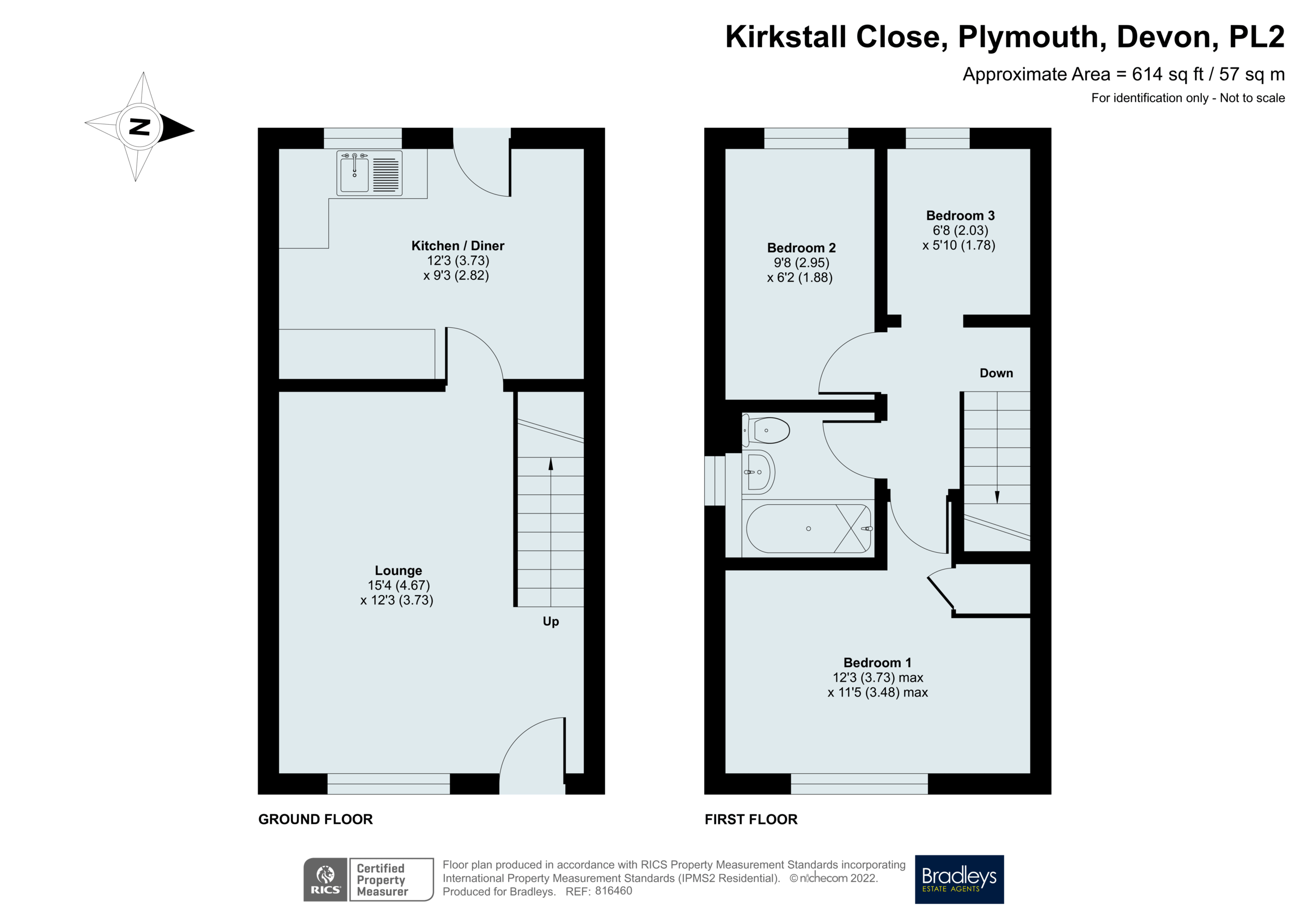 3 bed end terrace house for sale in Kirkstall Close, Plymouth, Devon