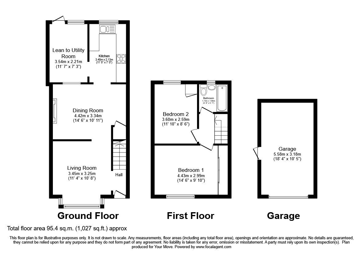 2 bed terraced house for sale in Winchester Road, Bedford, Bedfordshire