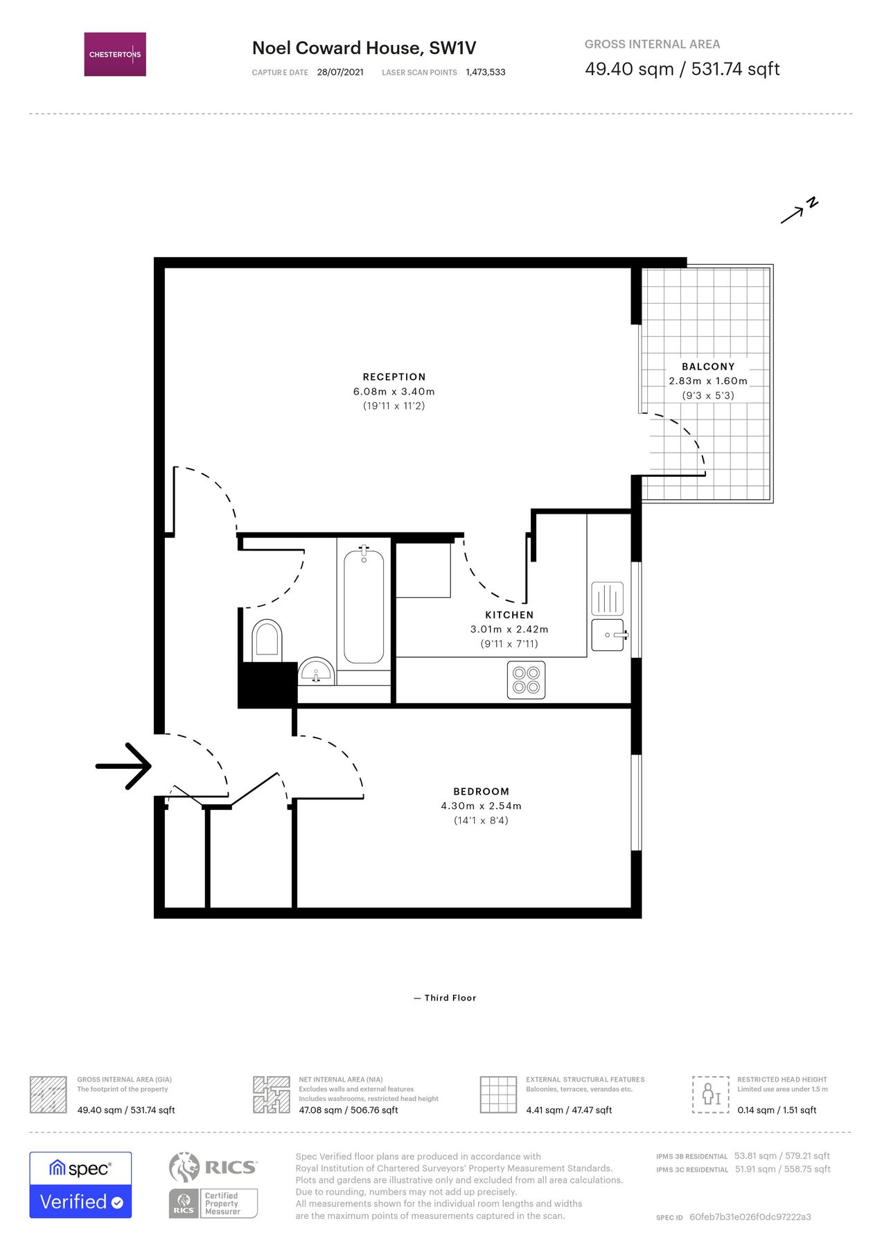 1 bed flat to rent in Noel Coward House, 65 Vauxhall Bridge Road