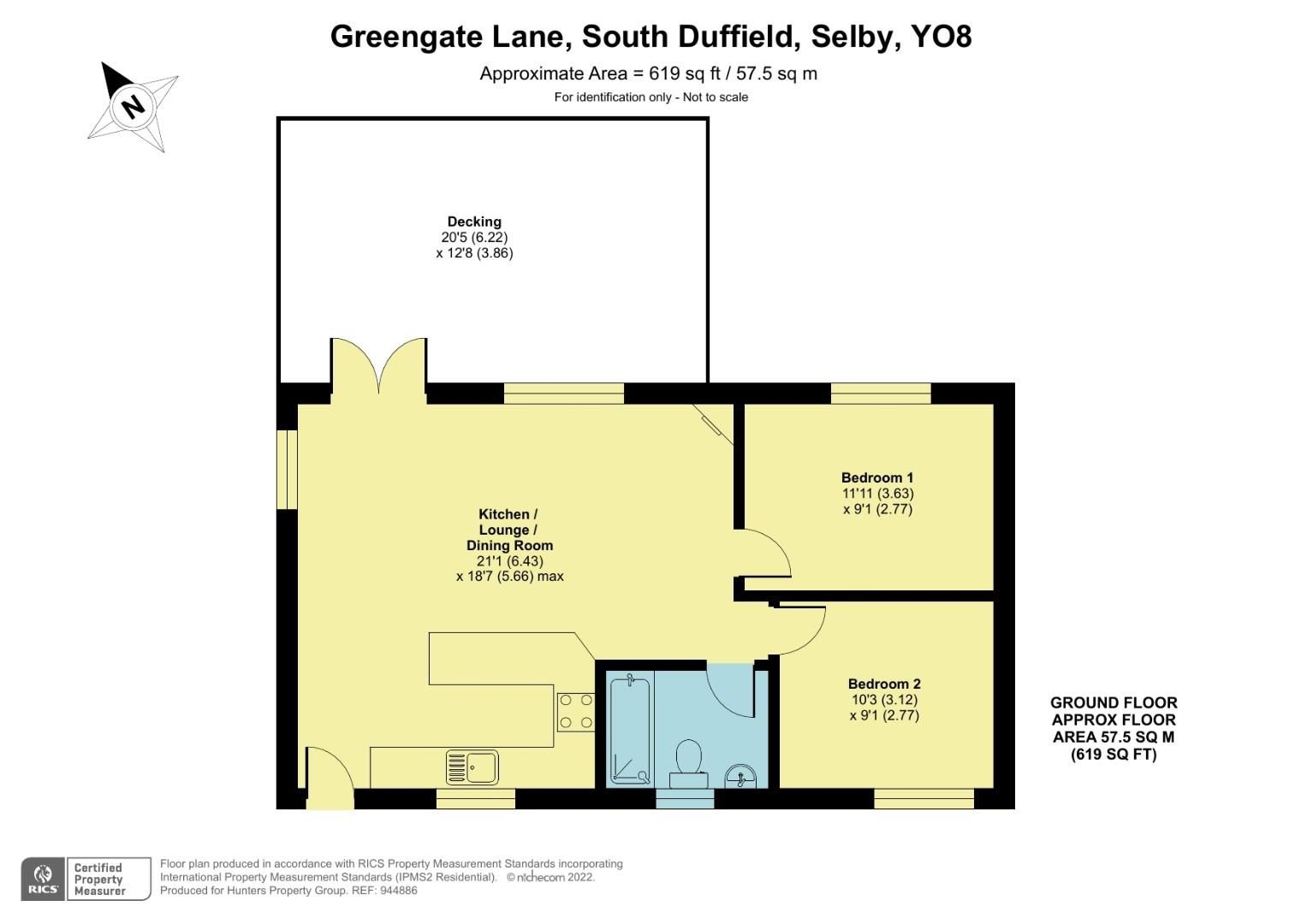 2 bed bungalow for sale in Greengate Lane, South Duffield, Selby YO8