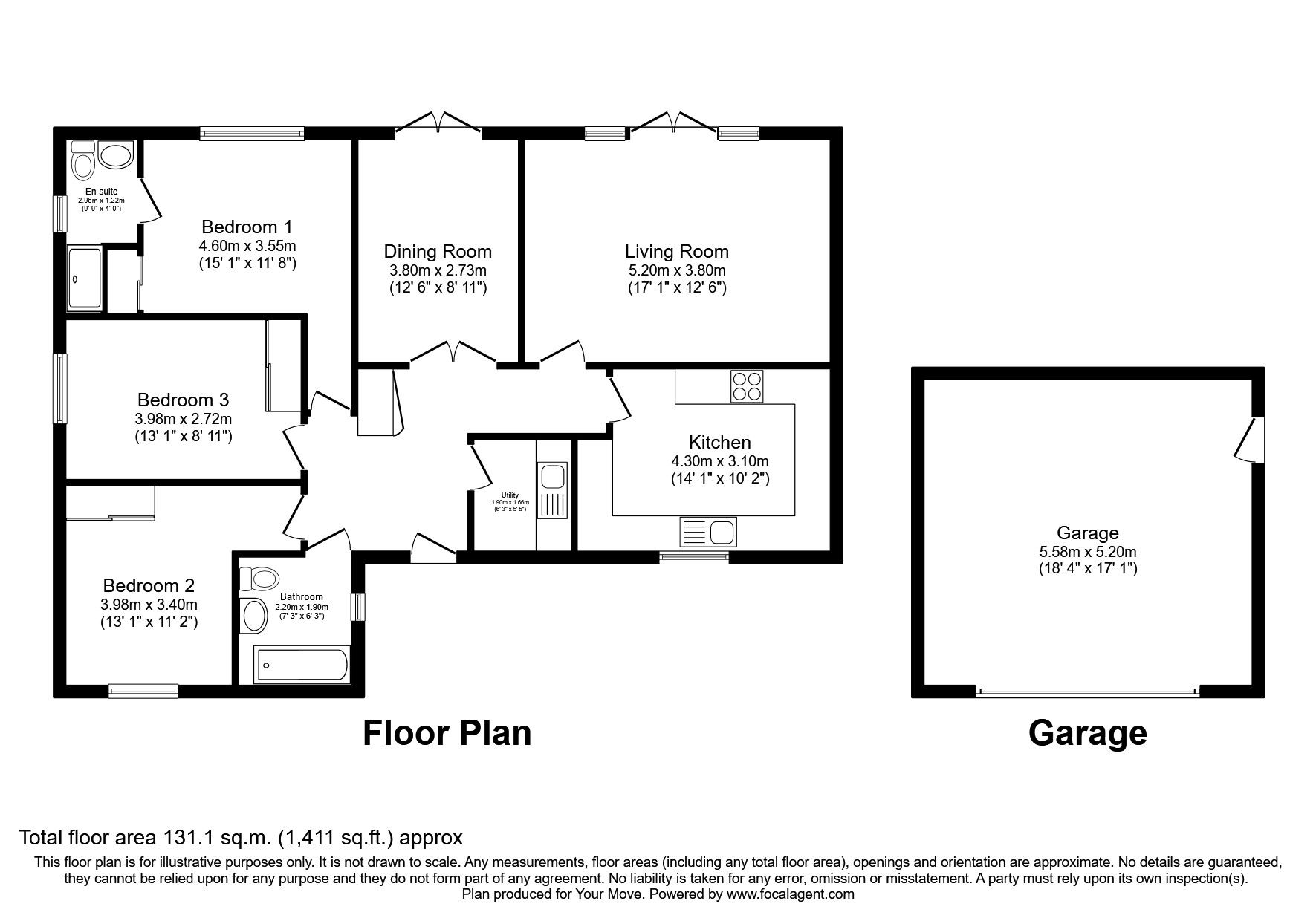 3 bed bungalow for sale in Weavers Rise, Chirk Bank, Wrexham