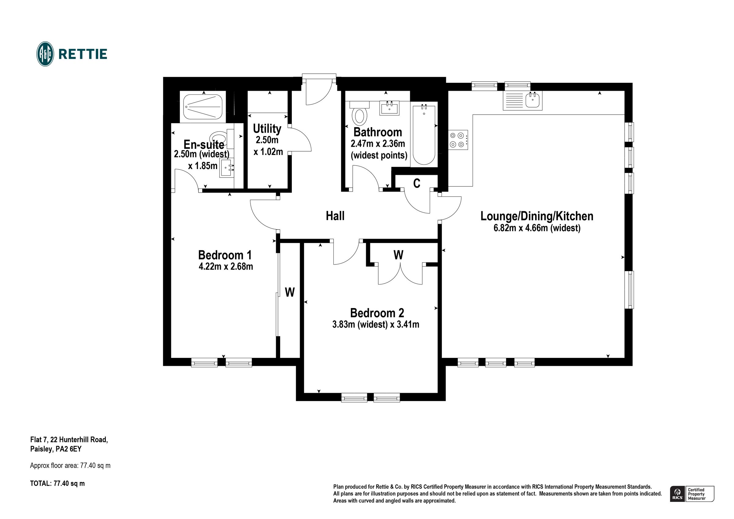 2 bed flat for sale in Hunterhill Road, Paisley PA2 Zoopla