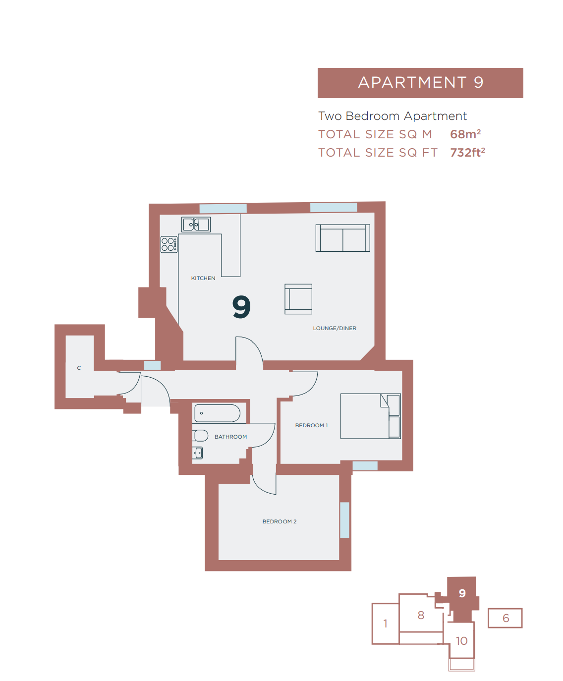 New home, 2 bed flat for sale in Percy Saunders Drive, Hurstpierpoint