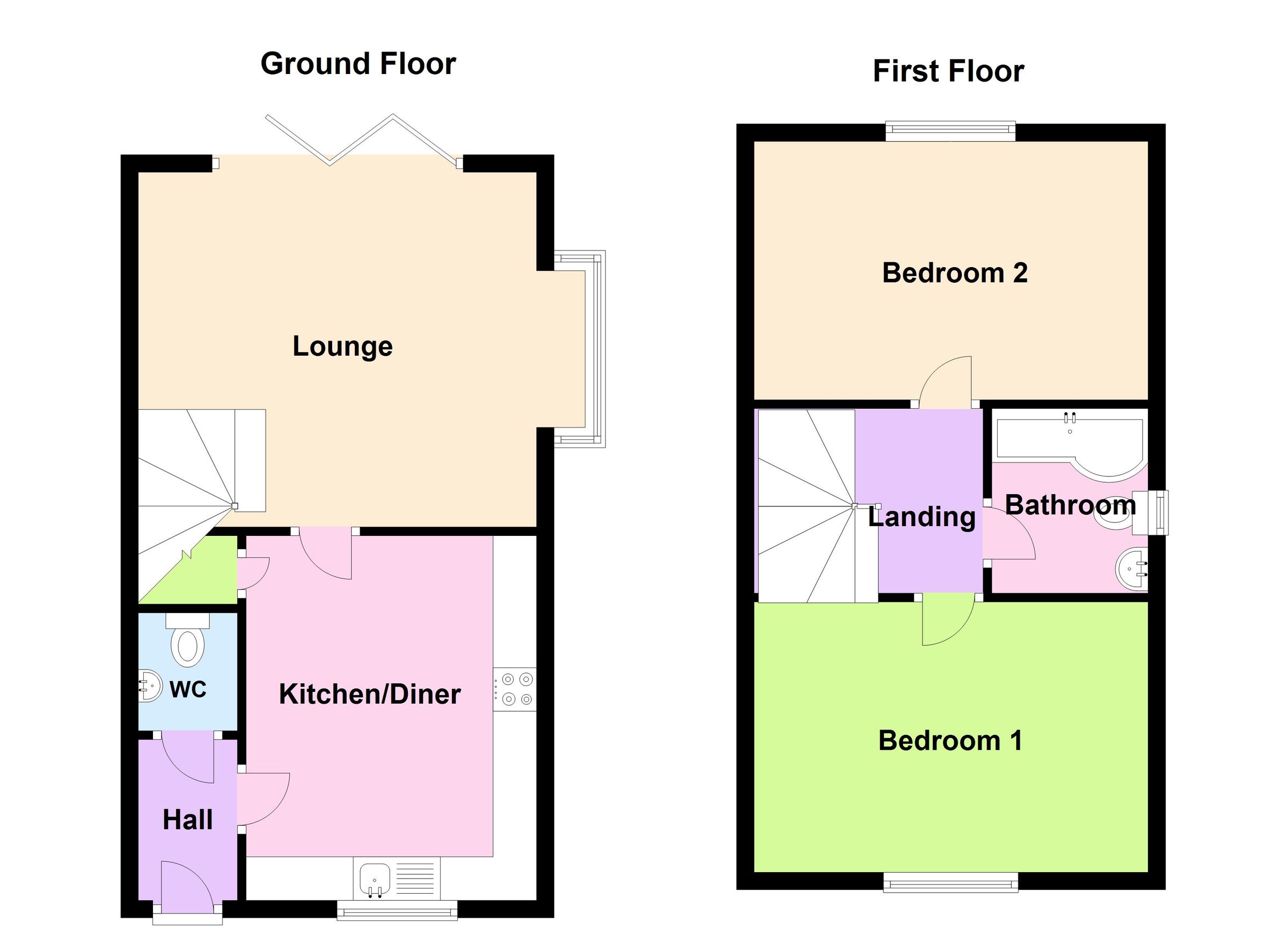 New home, 2 bed semidetached house for sale in Flaxwell Fields