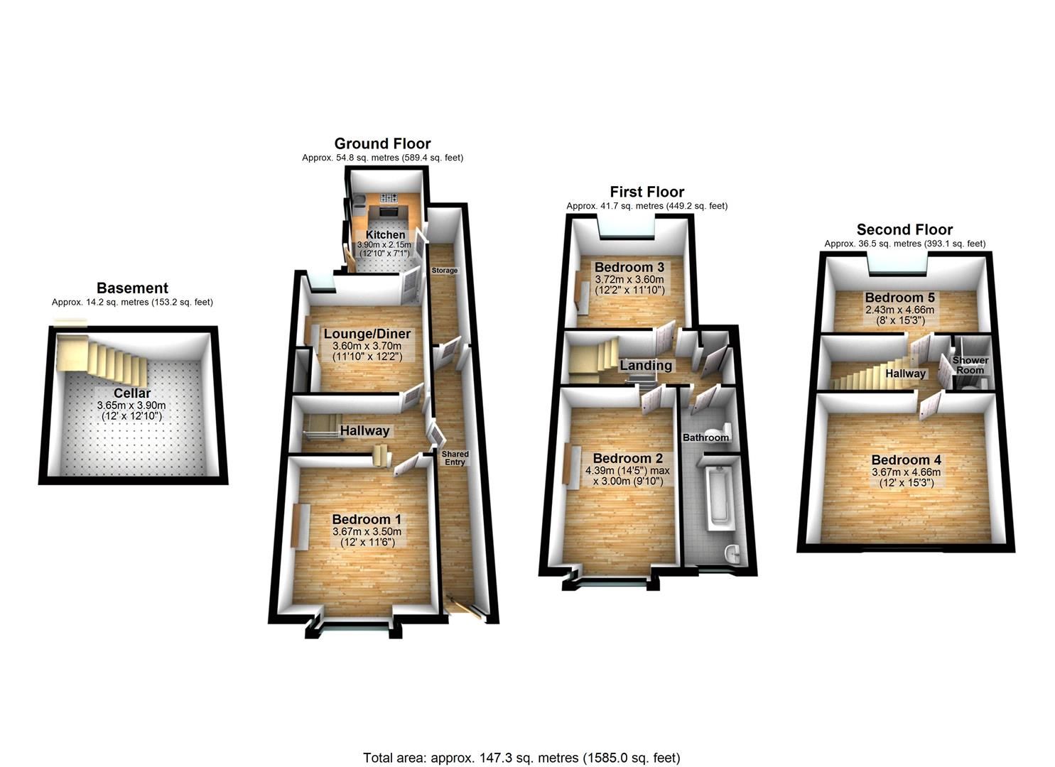 5 bed terraced house for sale in Harborne Park Road, Harborne