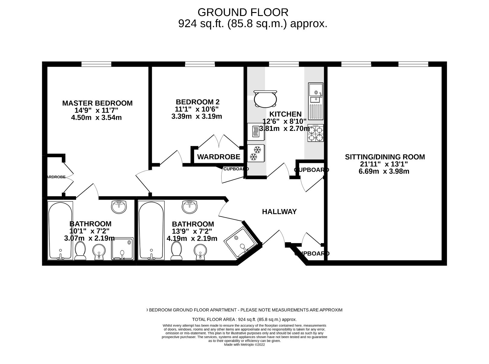 2 bed flat for sale in Molesey Park Road, East Molesey KT8 Zoopla