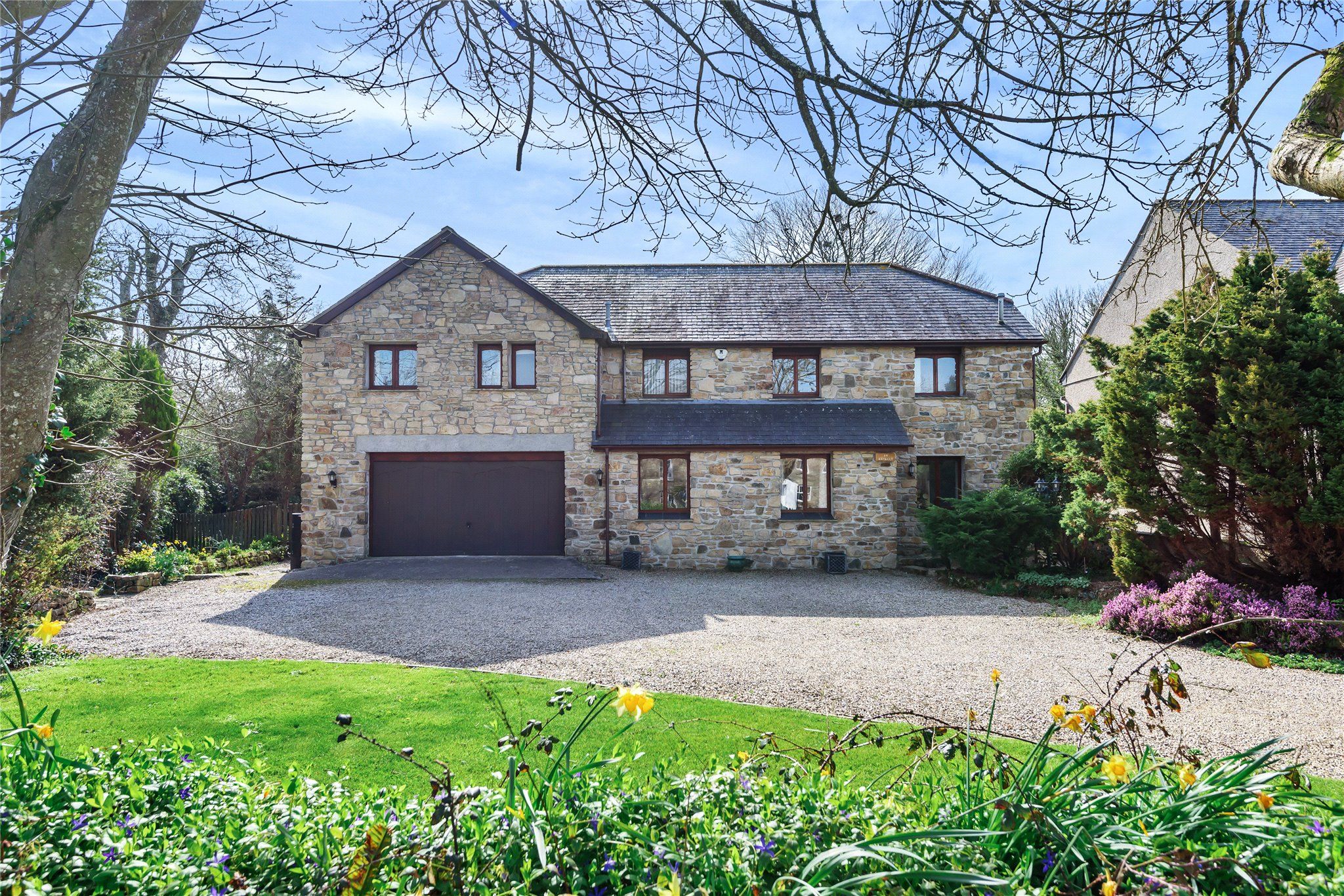 5 bed detached house for sale in Tregembo Hill, Relubbus, Penzance