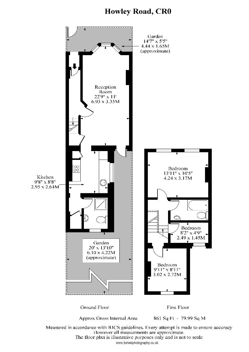 New home, 3 bed terraced house for sale in Howley Road, Croydon CR0