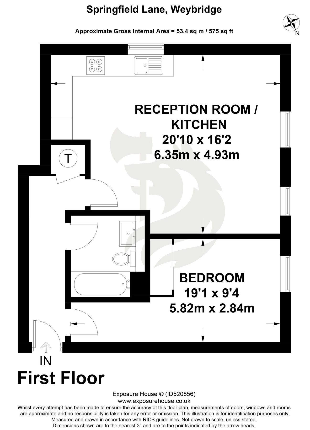 1 bed flat to rent in Springfield Lane, Weybridge, Surrey KT13 Zoopla