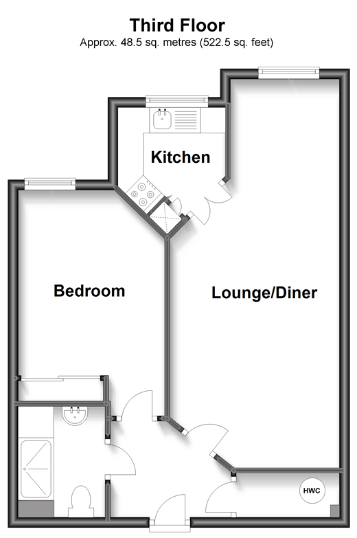1 bed flat for sale in Walderslade Road, Walderslade, Chatham, Kent ME5