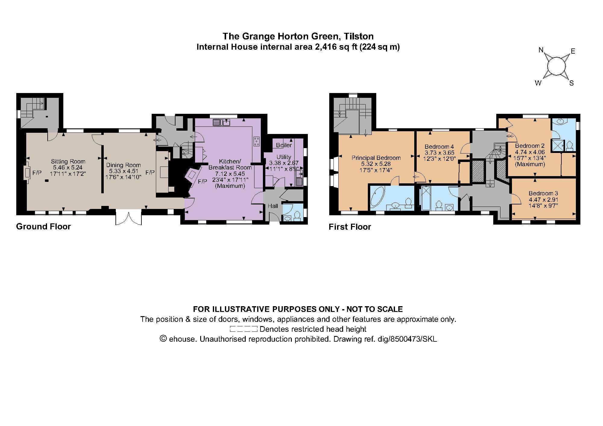 7 bed detached house for sale in Horton Green, Tilston, Malpas