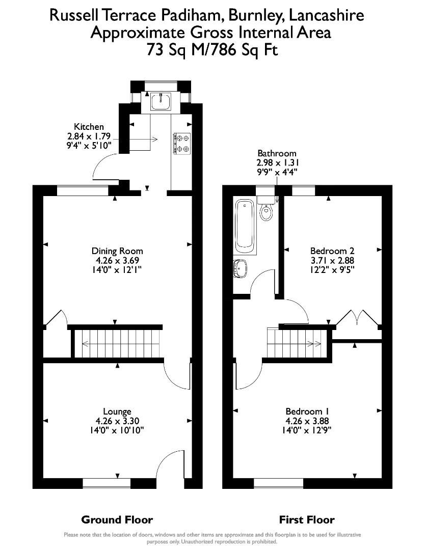 2 bed terraced house for sale in Russell Terrace, Padiham, Burnley BB12