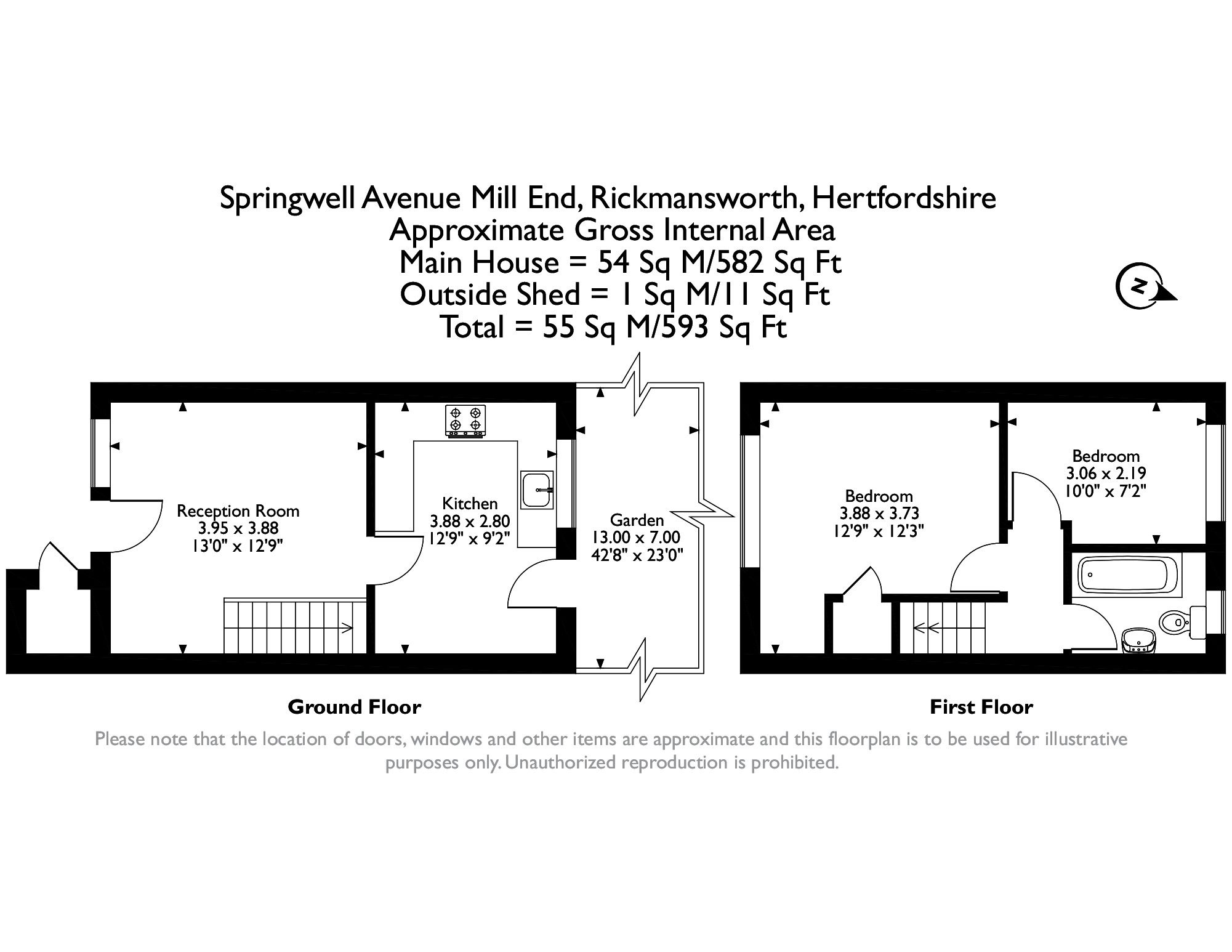 2 bed semidetached house for sale in Springwell Avenue, Rickmansworth