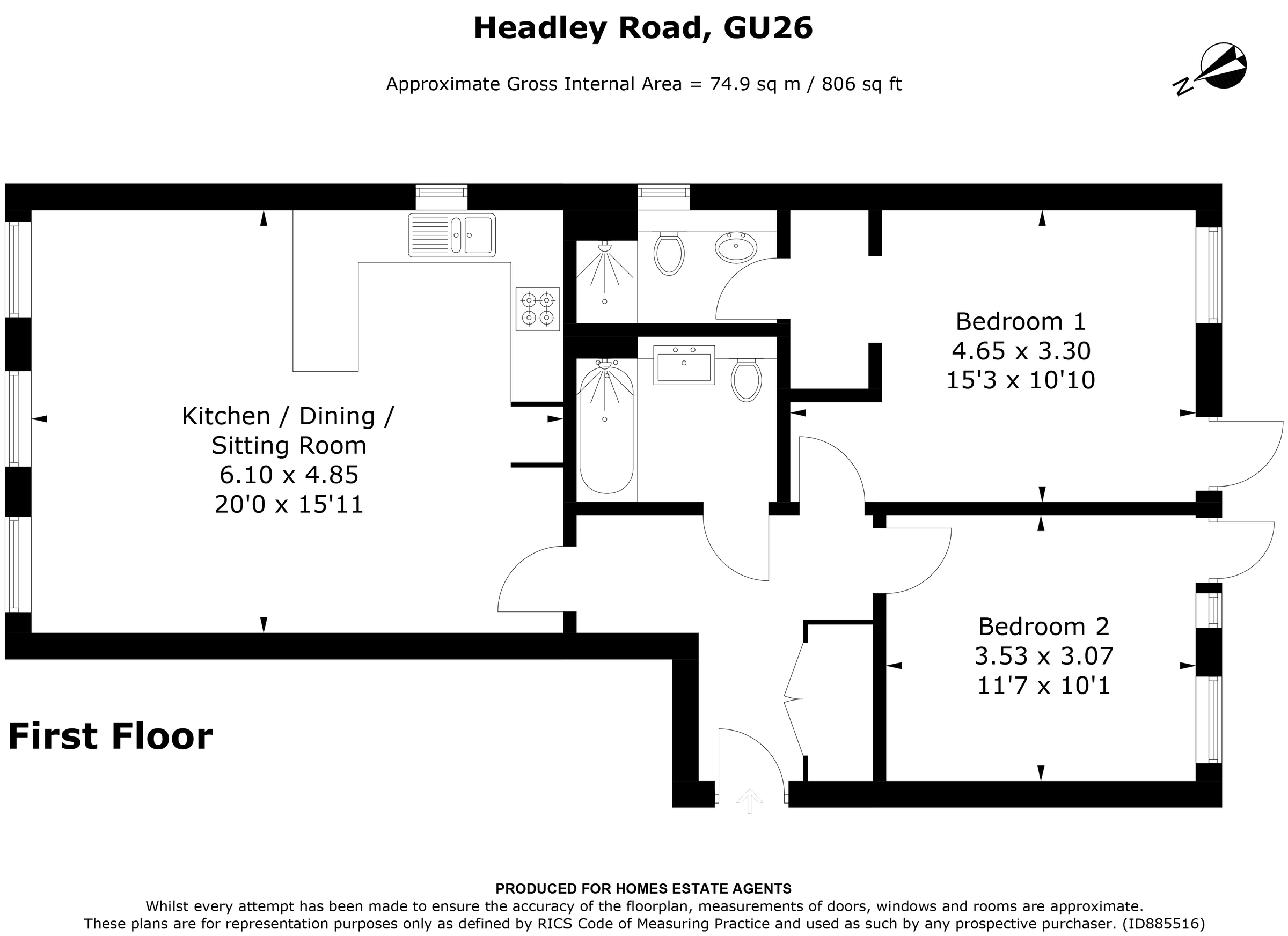 2 bed flat to rent in Headley Road, Grayshott, Hindhead GU26 Zoopla