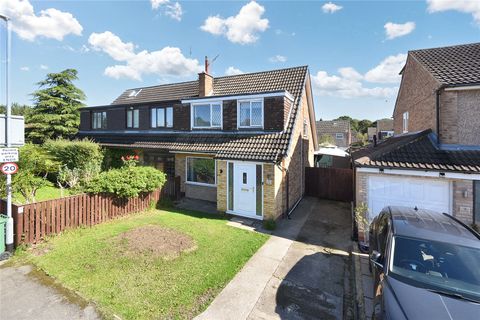 3 bed semi-detached house for sale in Rowan Place, Garforth, Leeds ...