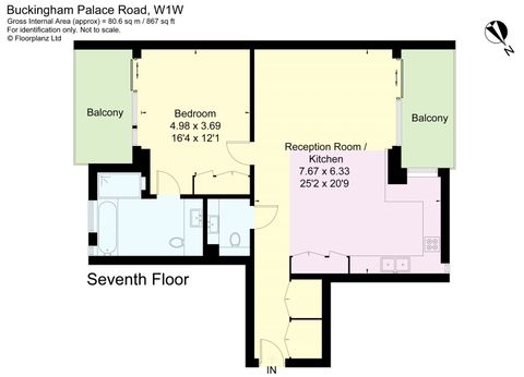 New Home 1 Bed Flat For Sale In Nova Buckingham Palace