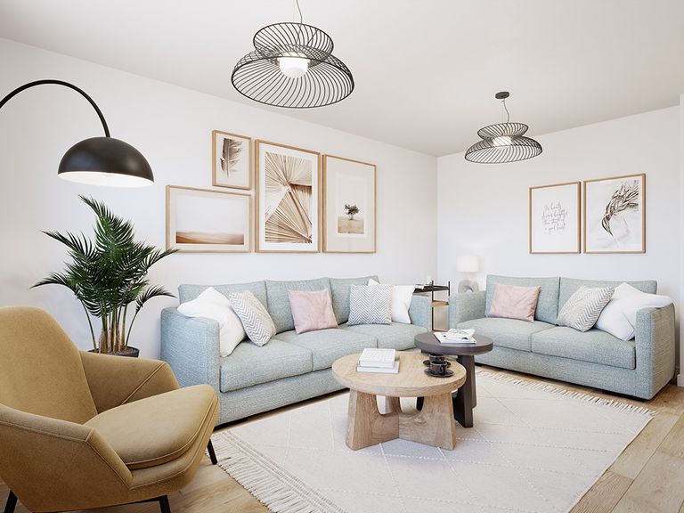 Property 3 of 9. Internal Image Of The Living Room In The Curdridge CGI