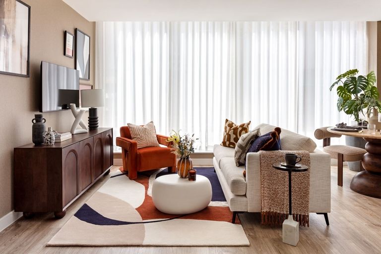 Property 2 of 13. Floor To Ceiling Windows Flood The Open Plan Living Area With Natural Light