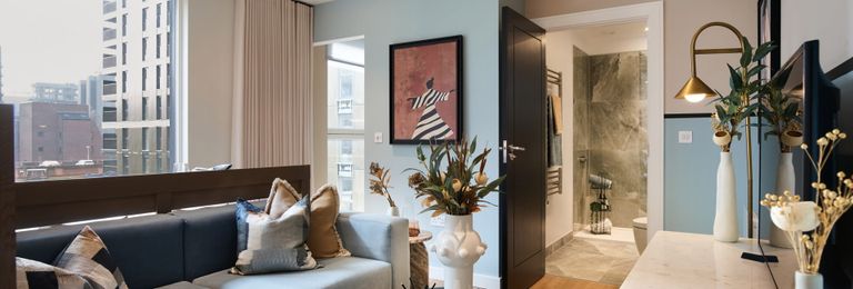 Property 1 of 5. Closeup View Of Modern Decorated Living Space With Window Behind For Ample Natural Lighting