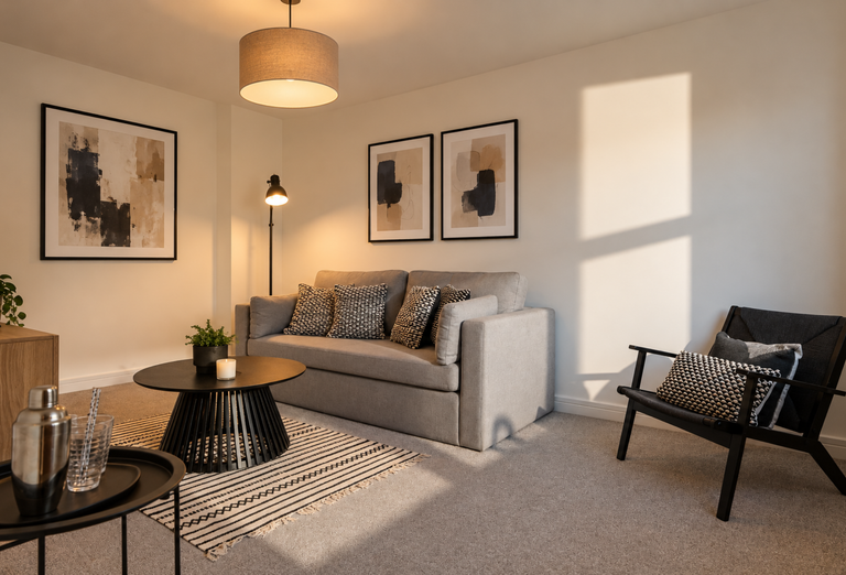 Property 3 of 10. Frampton Gate - The Rowan - Living Room - August 2026