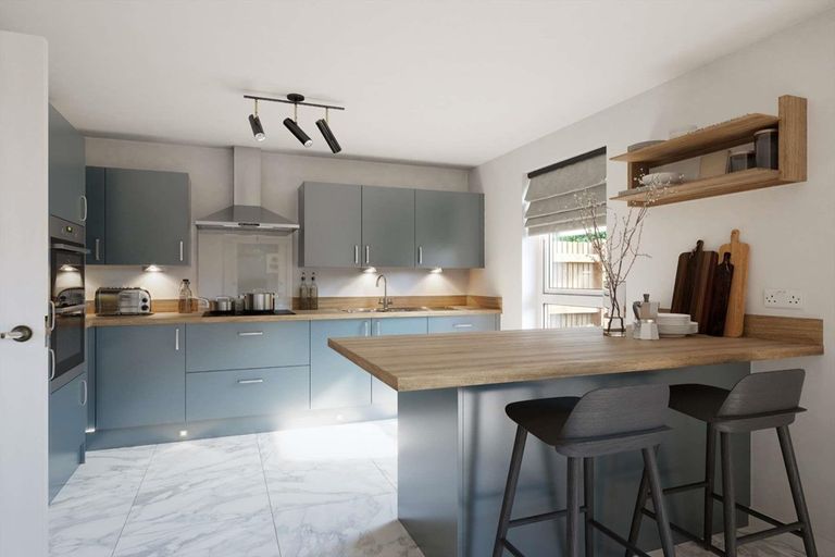 Property 3 of 13. Modern Kitchen With Breakfast Bar
