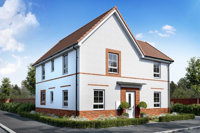 Property 1 of 10. Exterior CGI View Of Our 4 Bed Alderney Home In A Render Finish