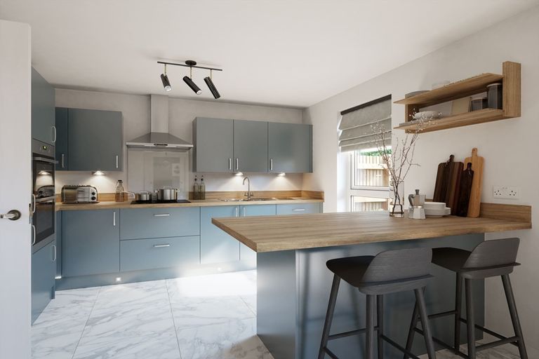 Property 3 of 12. Modern Kitchen With Breakfast Bar