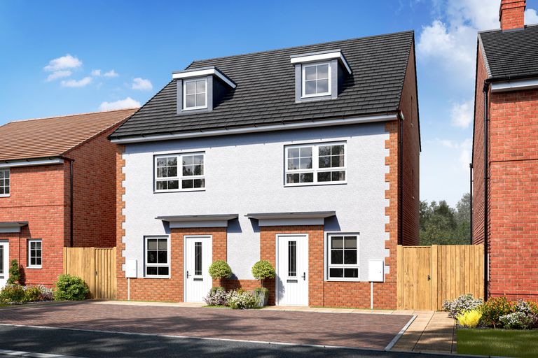 Property 1 of 9. External CGI Of The Semi Detached Kingsville At Highgrove