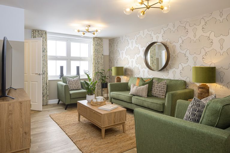 Property 2 of 7. Earthy Tones In A Living Room