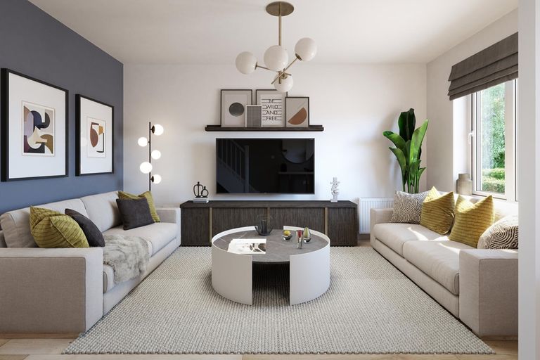 Property 3 of 11. Open Plan Lounge With Plenty Of Space For Two Sofas