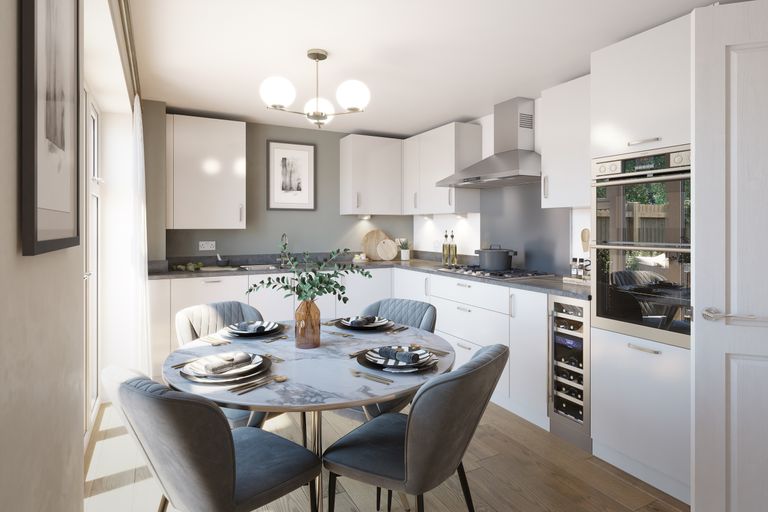 Property 2 of 10. Internal View Of The Kitchen-Diner In The Four Bedroom Ashington