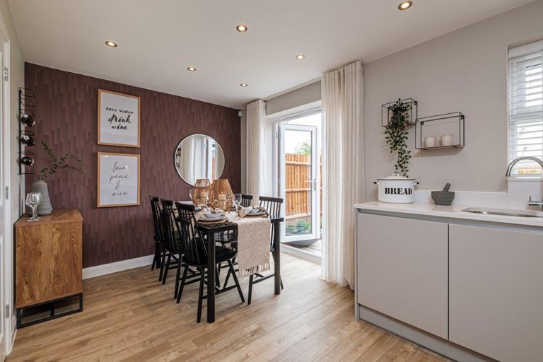 Property 3 of 9. Photo Of The Archford Kitchen Diner, French Doors Open On To The Garden Behind The Table