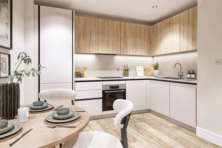 Property 2 of 13. Elegant Kitchen In The Light Interior Palette