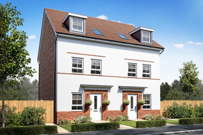 Property 1 of 9. Exterior CGI View Of Our 3 Bed Norbury Home In A Render Finish