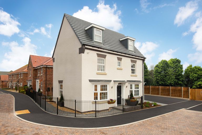 Property 1 of 10. White Rendered Three Storey Hertford Home At The Damsons