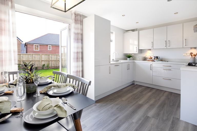 Property 1 of 7. Open Plan Kitchen With French Doors To The Garden In The Moresby 3 Bedroom Home