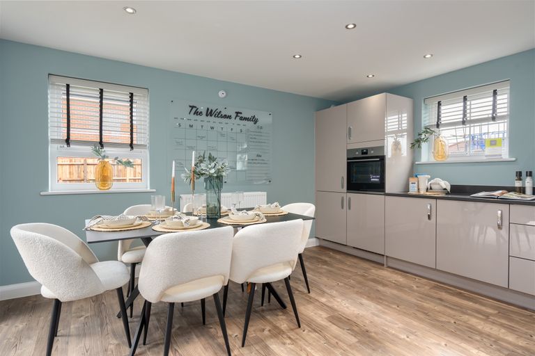 Property 2 of 10. Inside View Of The Alderney Open Plan Kitchen With Dining Area. 4 Bed Home.