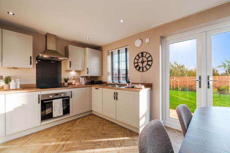Property 2 of 8. Interior View Of The Open Plan Kitchen &amp; Dining In Our 3 Bed Ellerton Home
