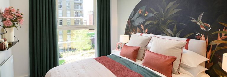 Property 2 of 5. Bedroom With Floral Pattern