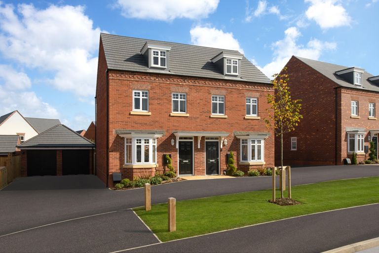 Property 1 of 10. Photo Of A 3 Storey Red Brick Semi Detached House