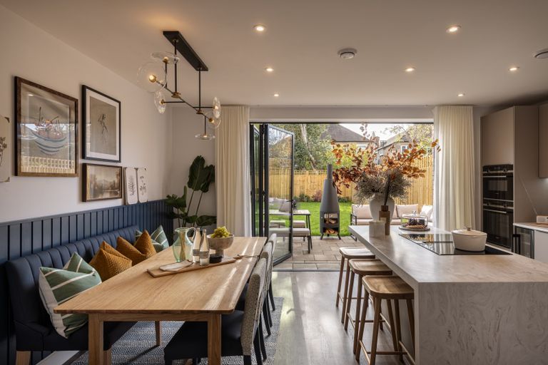 Property 2 of 10. Modern Open-Plan Kitchen With Integrated Appliances And Island Unit