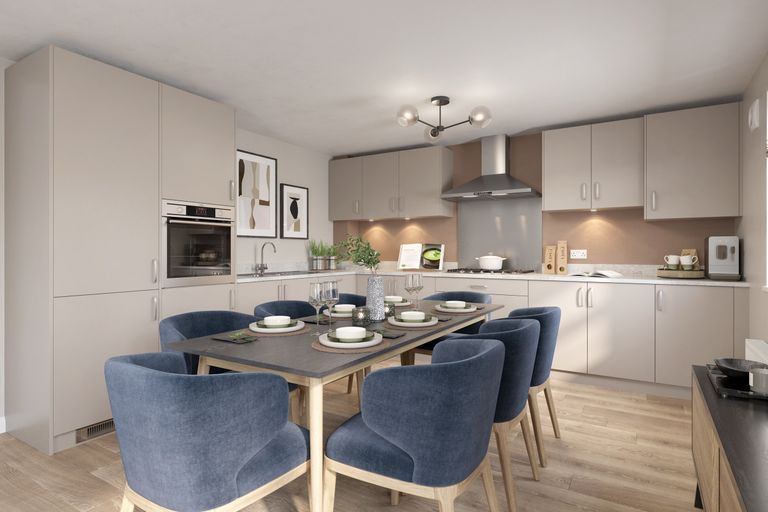 Property 3 of 10. Internal CGI Of The Frieston Kitchen