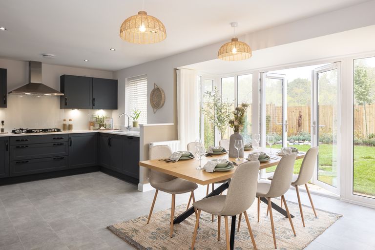 Property 2 of 10. Internal Shot Of The Open-Plan Kitchen/Dining/Family Area In The Holden Show Home