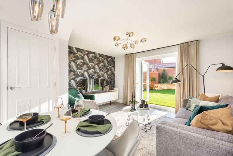 Property 2 of 9. Norbury Open-Plan Lounge And Dining Area With French Doors Onto The Garden
