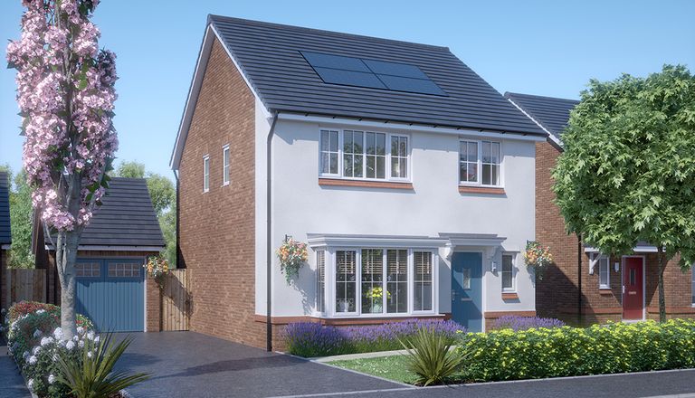 Property 1 of 5. Leven Pv, Render - Olde Cheshire Red, Slate, 18-08-21