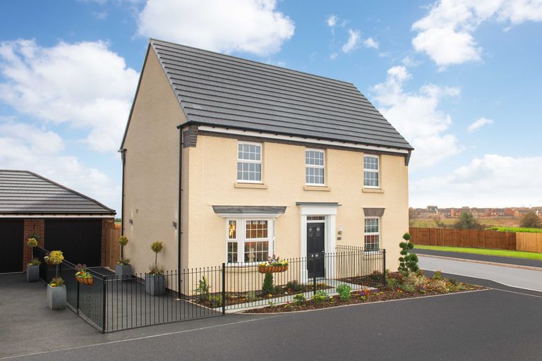 Property 2 of 9. White Rendered Avondale Show Home