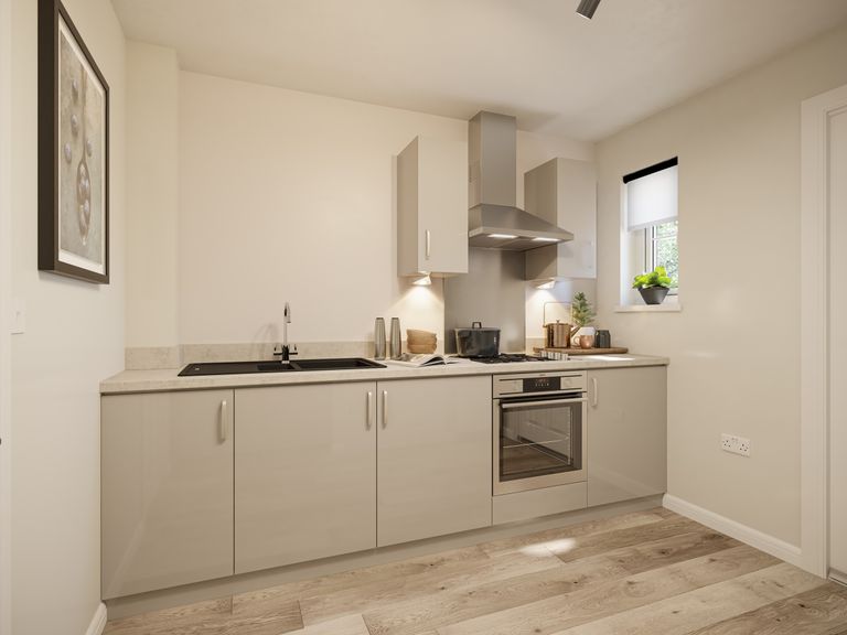 Property 3 of 8. Inside View Of Modern Popley Kitchen cgi