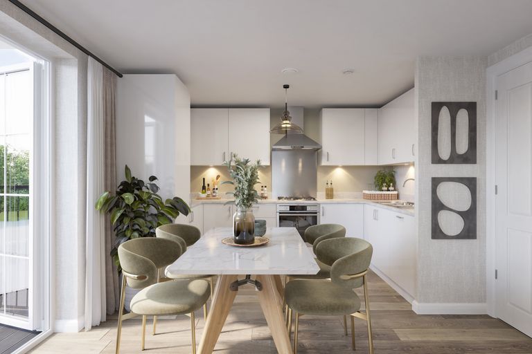 Property 1 of 5. Kitchen And Dining Room In The 2 Bedroom Marlborough