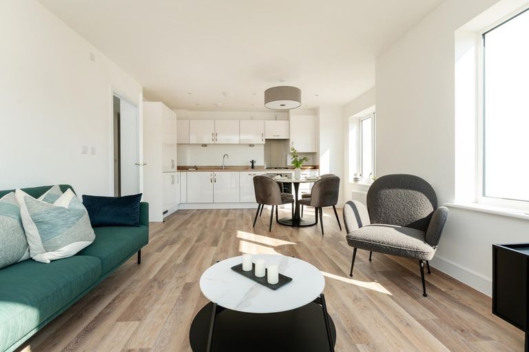 Property 2 of 7. Example Of An Apartment Lounge And Kitchen Area