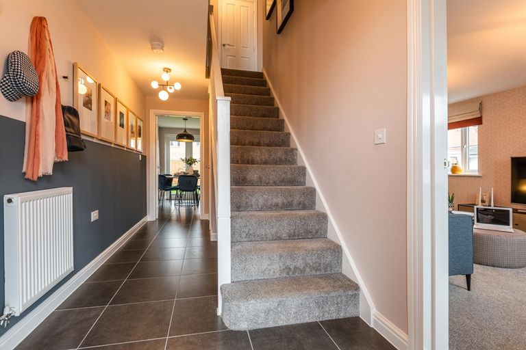 Property 2 of 10. Bright Hallway With Under Stair Storage
